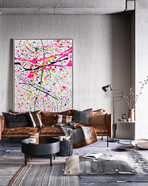 Contemporary Art Drip Painting #XB82B - Click Image to Close